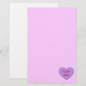 Valentijnshart Briefpapier (Voorkant / Achterkant)