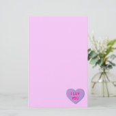 Valentijnshart Briefpapier (Staand voorkant)