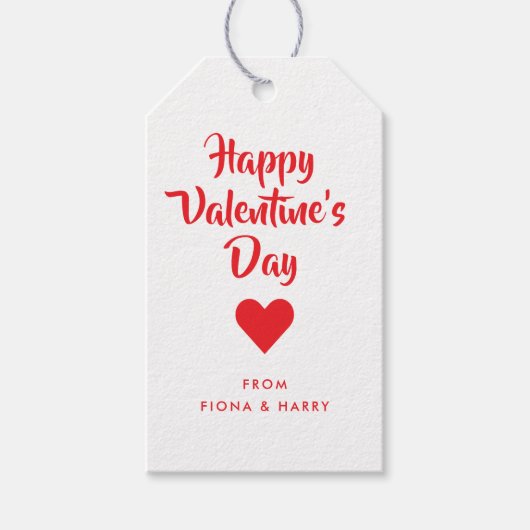 Valentijnshart-cadeaubijslags Cadeaulabel (Voorkant)