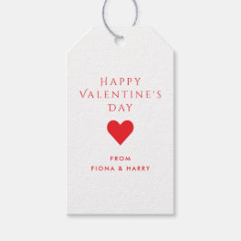Valentijnshart-cadeaublaadjes Cadeaulabel