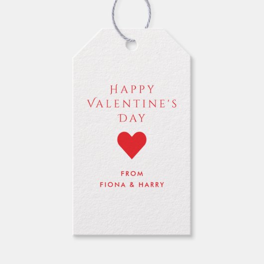 Valentijnshart-cadeaublaadjes Cadeaulabel (Voorkant)