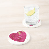 Valentijnshart Coaster Zandsteen Onderzetter (Zijkant)
