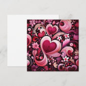 Valentijnshart decoratief feestdagenkaart (Voorkant / Achterkant)