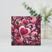 Valentijnshart decoratief feestdagenkaart (Staand voorkant)