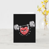 Valentijnshart Gewichten Lichten Funny Workout  Kaart (Gele Bloem)