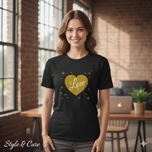 Valentijnshart Grafisch Ontwerp Tri-Blend Shirt