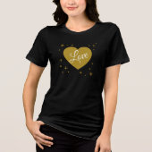 Valentijnshart Grafisch Ontwerp Tri-Blend Shirt (Voorkant)