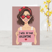 Valentijnshart Kantkaart Kaart (Gele Bloem)