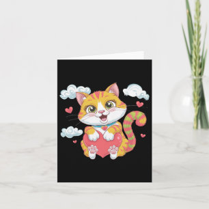 Valentijnshart Kitty Liefde Kat Regenboog Schattig Kaart