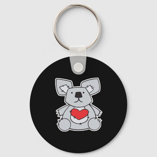 valentijnshart koala beer sleutelhanger (Voorkant)
