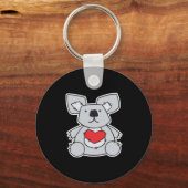 valentijnshart koala beer sleutelhanger (Voorkant)