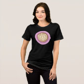 Valentijnshart Latte Tri-Blend Shirt (Voorkant volledig)