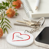 Valentijnshart Liefde Sleutelhanger (Voorkant Rechts)