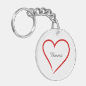 Valentijnshart Liefde Sleutelhanger (Voorkant Links)