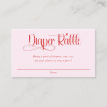 Valentijnshart meisje babyshower luier raffle