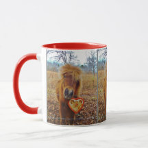 Valentijnshart Miniatuur bruine paard