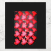 Valentijnshart mok wijn etiket (Enkel label)