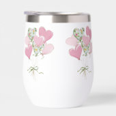 Valentijnshart Roze en Groene Hartballonnen (Rechts)