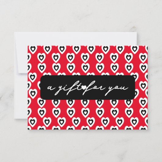 Valentijnshart schoonheid cadeaubon kaart (Voorkant)