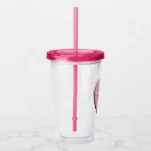 Valentijnshart snoepgoed acryl drinkbeker (Rechts)