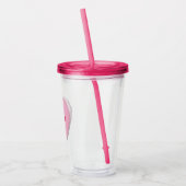 Valentijnshart snoepgoed acryl drinkbeker (Links)