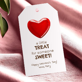 Valentijnshart snoepje kleine zoete traktatie cadeaulabel