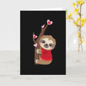 Valentijnshart van luiaard kaart (Gele Bloem)