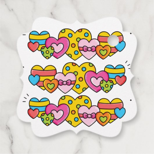 Valentijnsharten Bedankjes Labels (Achterkant)