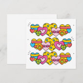 Valentijnsharten Bedankkaart (Voorkant / Achterkant)