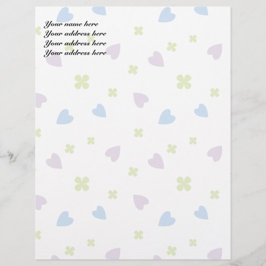 Valentijnsharten Briefhoofd Sjabloon (Voorkant)