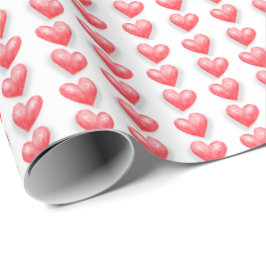 Valentijnsharten cadeaupapier