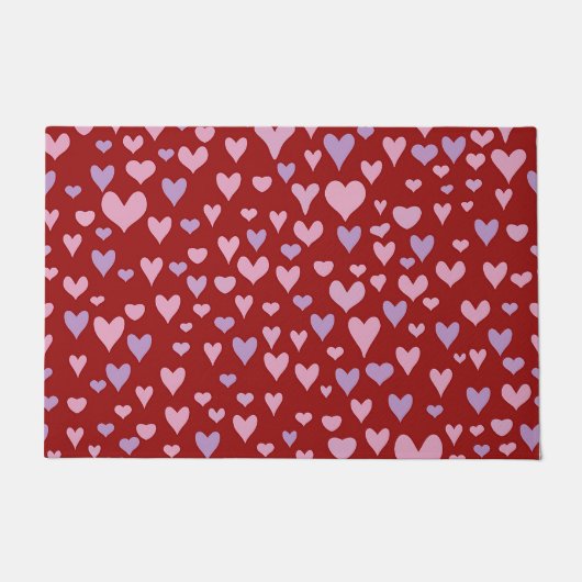 Valentijnsharten deurmat (Voorkant)