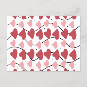 Valentijnsharten Doodles Stippen Patroon      Briefkaart
