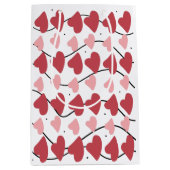 Valentijnsharten Doodles Stippen Patroon Medium Cadeauzakje (Voorkant)
