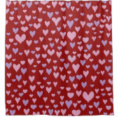 Valentijnsharten  douchegordijn (Voorkant)