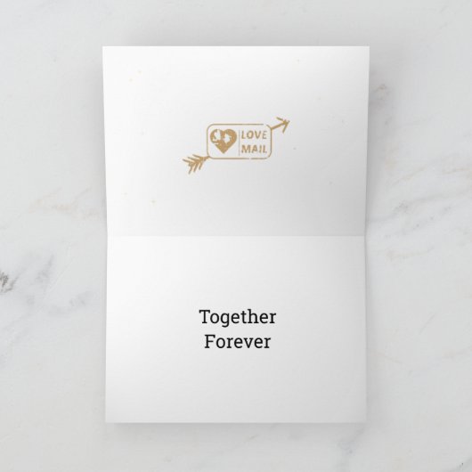 Valentijnsharten en Envelop Feestdagen Kaart (Binnen)