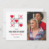 Valentijnsharten en Kruisjes Foto Kaart (Voorkant)