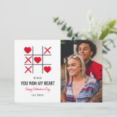 Valentijnsharten en Kruisjes Foto Kaart (Staand voorkant)