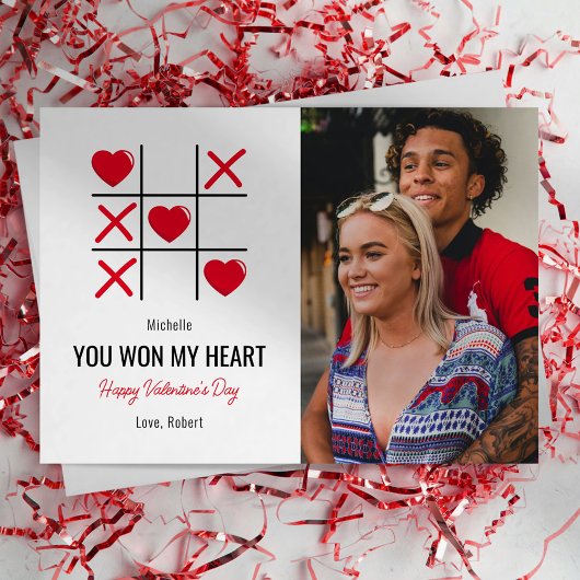 Valentijnsharten en Kruisjes Foto Kaart