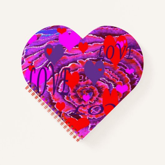 Valentijnsharten en liefde notitieboek (Voorkant)