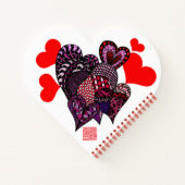 Valentijnsharten en liefde notitieboek (Achterkant)
