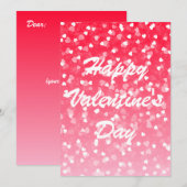 Valentijnsharten en liefde plat kaart (Voorkant / Achterkant)