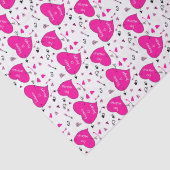 Valentijnsharten en pijlen roze patroon tissuepapier (Detail)