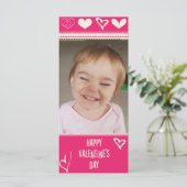 Valentijnsharten Getekende Foto/Tekst (Staand voorkant)