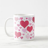 Valentijnsharten in overvloed koffiemok (Links)