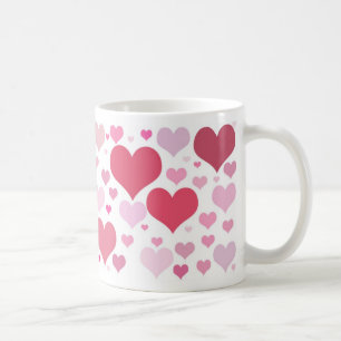 Valentijnsharten in overvloed koffiemok