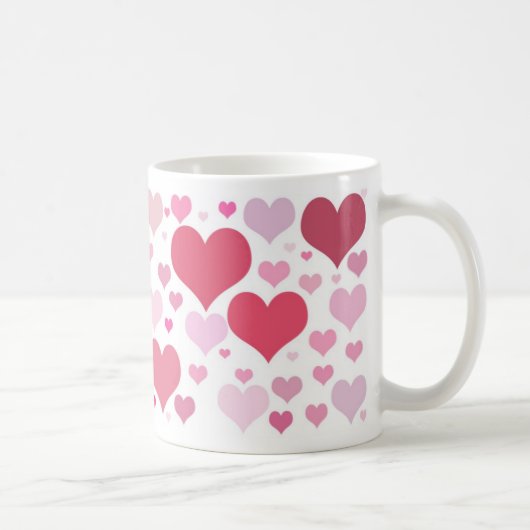 Valentijnsharten in overvloed koffiemok (Rechts)