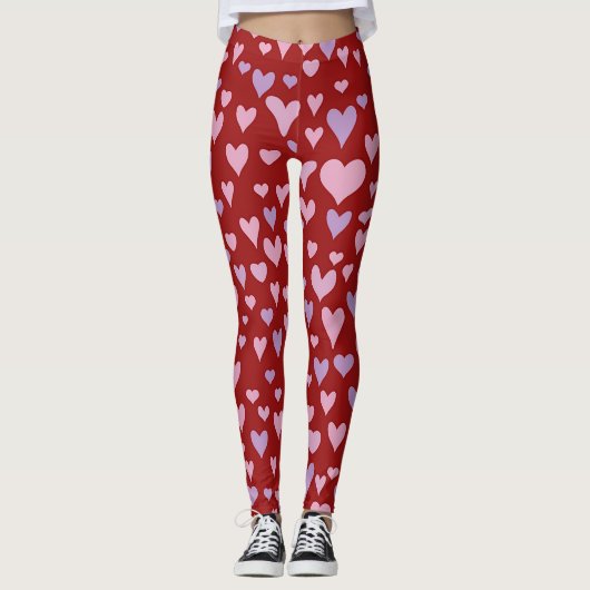 Valentijnsharten  leggings (Voorkant)