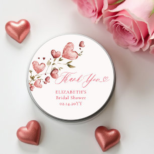 Valentijnsharten Liefdes Tuin Roze Bruidsfeest Ronde Sticker