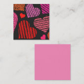 Valentijnsharten Notitiekaartje (Voorkant / Achterkant)